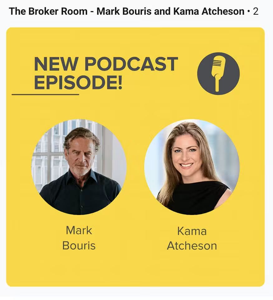 Podcast promotion featuring Mark Bouris and Kama Atcheson